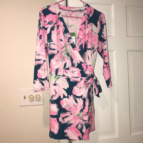 Lilly Pulitzer Pants - NWT Lilly Pulitzer Karlie Wrap Romper Pans Garden